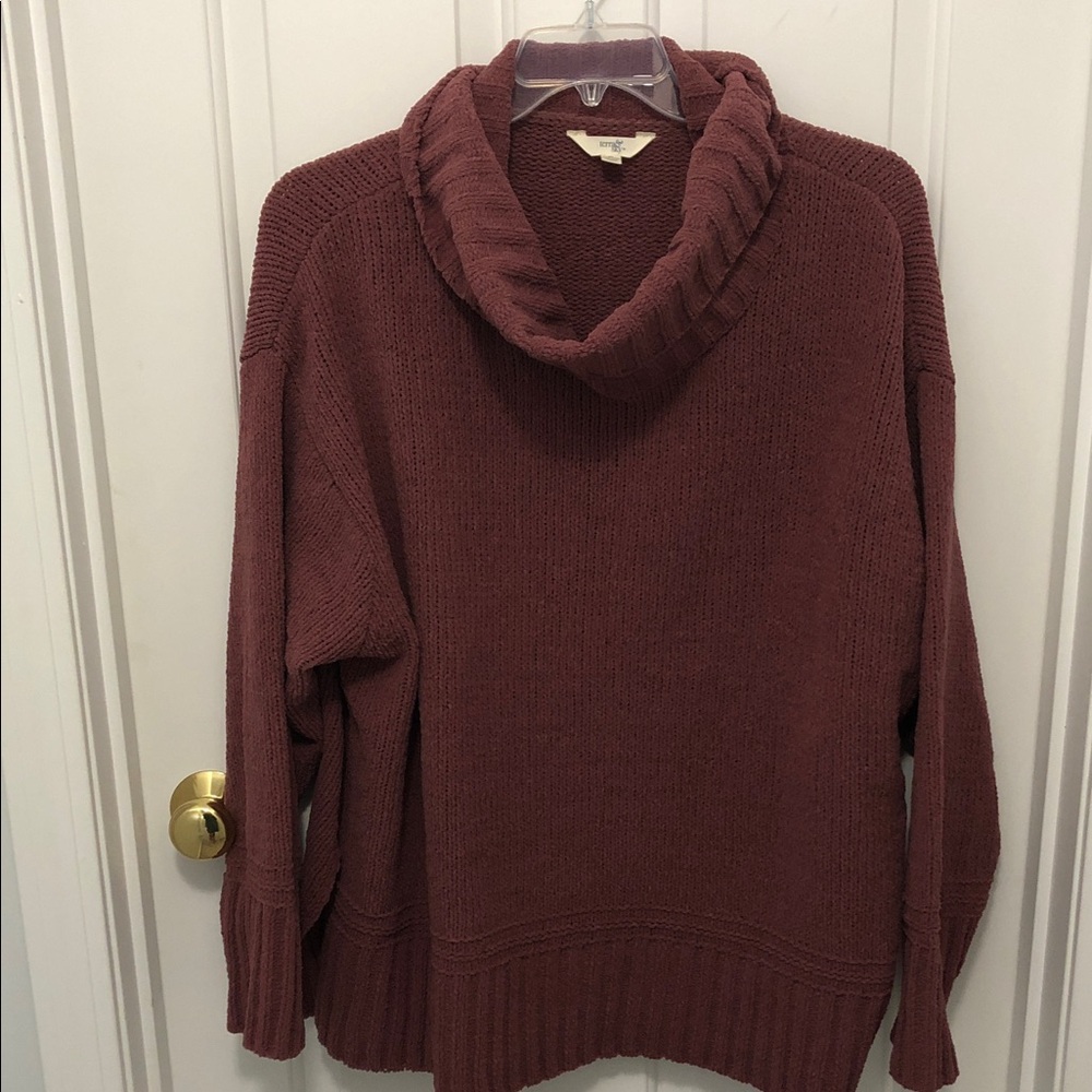 Terra & Sky Rosewood Cowl Neck Sweater